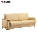 Luxury Boss room Genuine leather sofa sectional office\Home use Single seater\three seater sofa(s039,Buff leather,220cm,100cm)